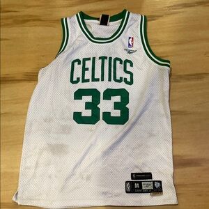 Reebok Green and White Basketball Jersey